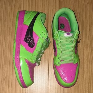 Vibrant Green and Pink Sneakers